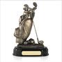 Golf Bag Resin Award Antique Bronze - GX007 thumbnail